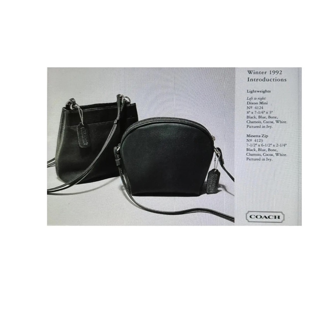 RARE Vintage COACH #4124 “Mini Dixon” Navy Leather Crossbody - Picture 14 of 14